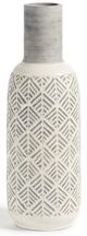 Giftcraft Gray/White Large Ceramic Vase-0
