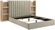 Coaster®  Arielle Light Oak/Light Tan Queen Bookcase Panel Storage Bed-1