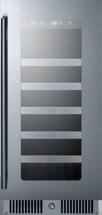 Summit® Classic Collection 3.2 Cu. Ft. Stainless Steel Wine Cooler-0