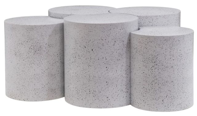 Meridian Furniture Dimple 5-Piece White Modular Nesting Coffee Table Set-1