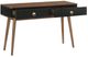 Armen Living Amigo Walnut Console Table with Black Drawers-2