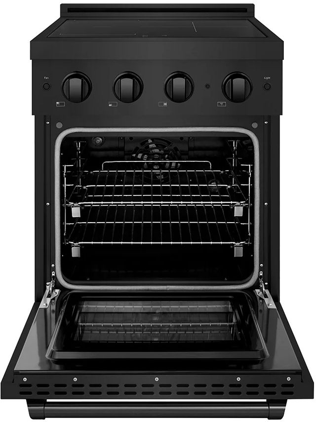 ZLINE Paramount 24" Black Stainless Steel Pro Style Induction Range-1