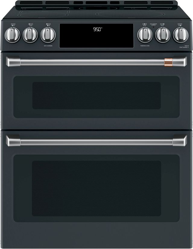 Café™ 30" Matte Black Slide In Double Oven Electric Range-0