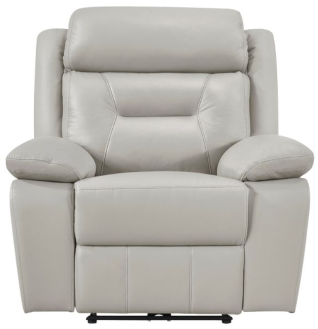 Homelegance® Laconia Silver Power Recliner with Charging Ports-2