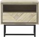 Armen Living Peridot Black/Natural Nightstand -1