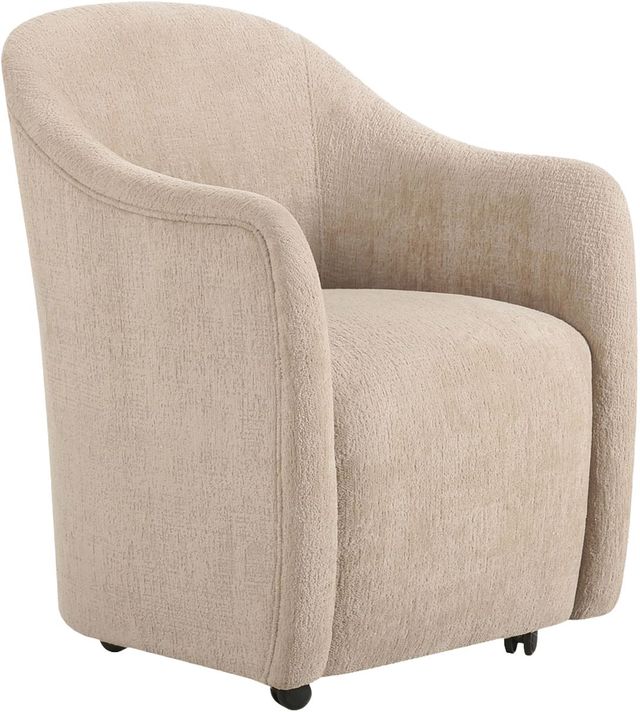 Moe's Home Collection Drava Beige Rolling Dining Chair-0