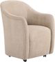 Moe's Home Collection Drava Beige Rolling Dining Chair-0