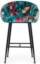 VIG Furniture Modrest Roxann Black/Floral Velvet Bar Stool-1