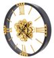 A & B Home Black/Gold Large Wall Clock-1