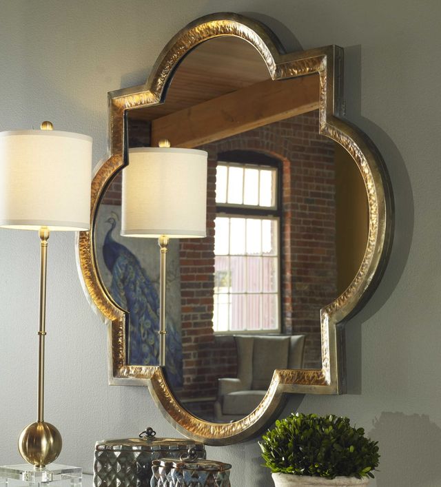 Uttermost® Lourosa Antique Gold/Silver Champagne Mirror-4