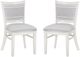Linon Lourdes 2-Piece Gray Stripe/White Side Chair Set-0