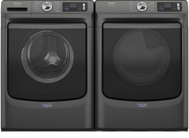 Maytag® Volcano Black Front Load Washer & Gas Dryer Laundry Pair-0