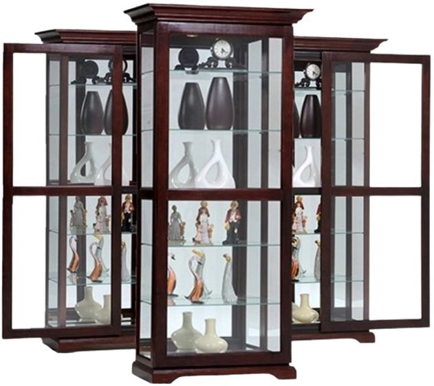 American Heartland Manufacturing Clear/Poplar 36" Tall Siding Door Curio-1