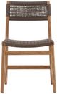 Dovetail Furniture Ysidro Gray/Natural Synthetic Wicker/Teak Outdoor Dining Chair-1