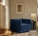 Four Hands Augustine Sapphire Navy Swivel Accent Chair-1