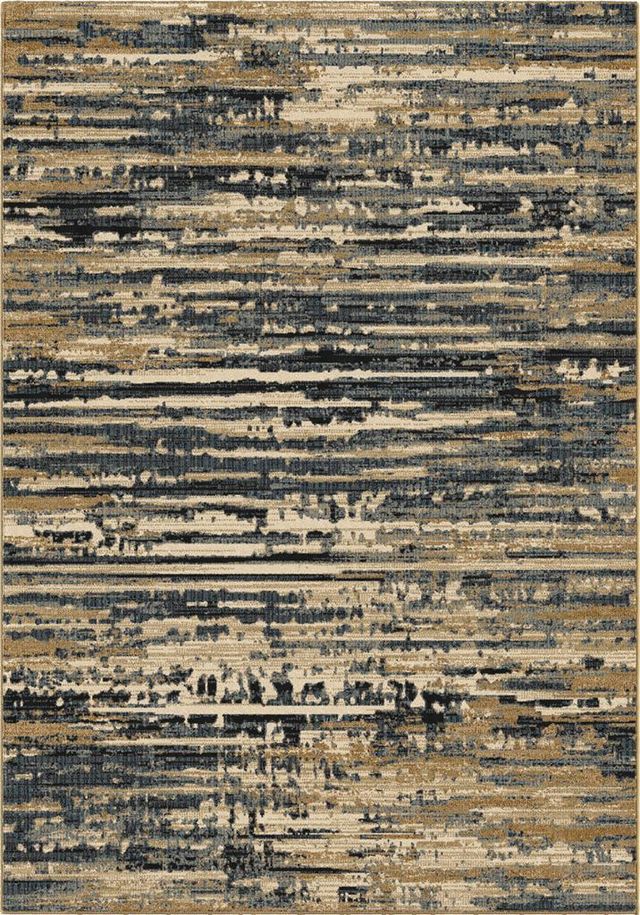 Orian Adagio Tree Tracks Indigo 6'7"X9'8" Rug-0