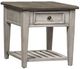 Liberty Furniture Heartland Tobacco End Table with Antique White Base-0