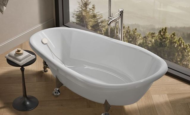  KOHLER® Birthday Bath® White 72" x 37.5" Freestanding Bath-4