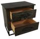 International Furniture Direct Dark Teak Stained Dark Nightstand-3