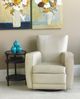American Leather® Customizable Ethan Leather Swivel Chair-1
