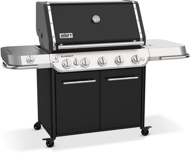 Weber® Summit® FS38 E 5-Burner Black Freestanding Liquid Propane Grill-3