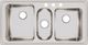 Elkay Lustertone® Classic Lustrous Satin 43" x 22" x 10" 3-Hole Triple Bowl Drop-In Sink-1