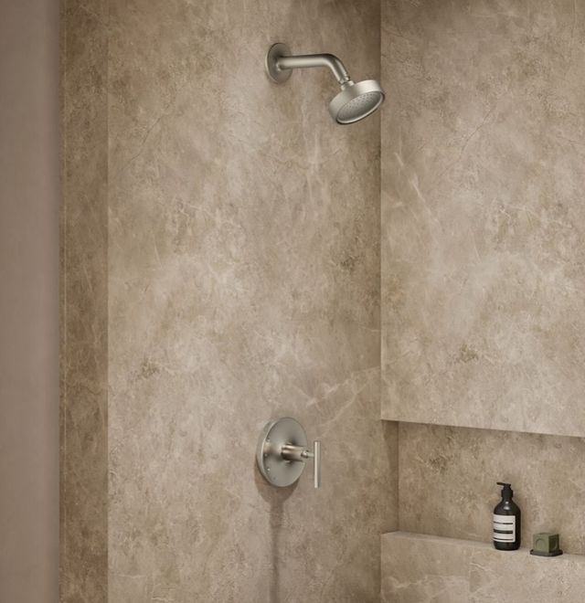 KOHLER® Purist® Rite-Temp® Vibrant Brushed Nickel 2.5 GPM Shower Trim Kit with Lever Handle-1