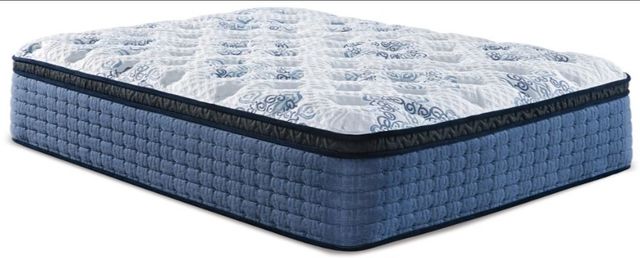 Sierra Sleep® by Ashley® Mt Dana 2-Piece Hybrid Euro Top and Adjustable Base King Mattress Set-1