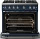 Viking® 5 Series 36" Slate Blue Pro Style Gas (LP) Range with Polished Chrome Trim-1