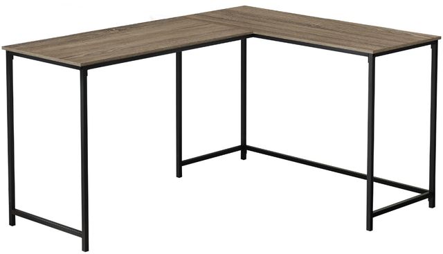 Monarch Specialties Inc. Black/Dark Taupe 58" Computer Desk-0