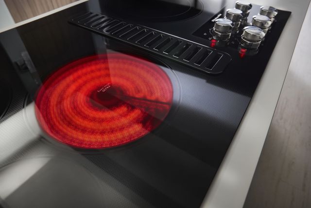 KitchenAid® 36" Black Electric Downdraft Cooktop with 5 Elements-3