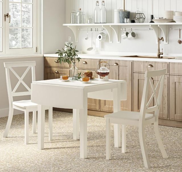 Jofran Inc. Eastern Tides 3-Piece ET Brushed White Dining Set-1