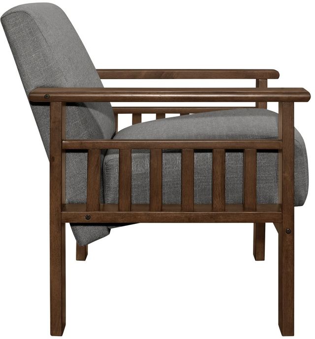 Mazin Furniture Helena Gray Upholstered Storage Accent Chair-2