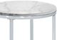 Bassett Mirror Jadyn White End Table with Silver Base-1