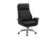 Monarch Specialties Inc. Black Leather-Look High Back Executive Office Chair with Chrome Swivel Base-0