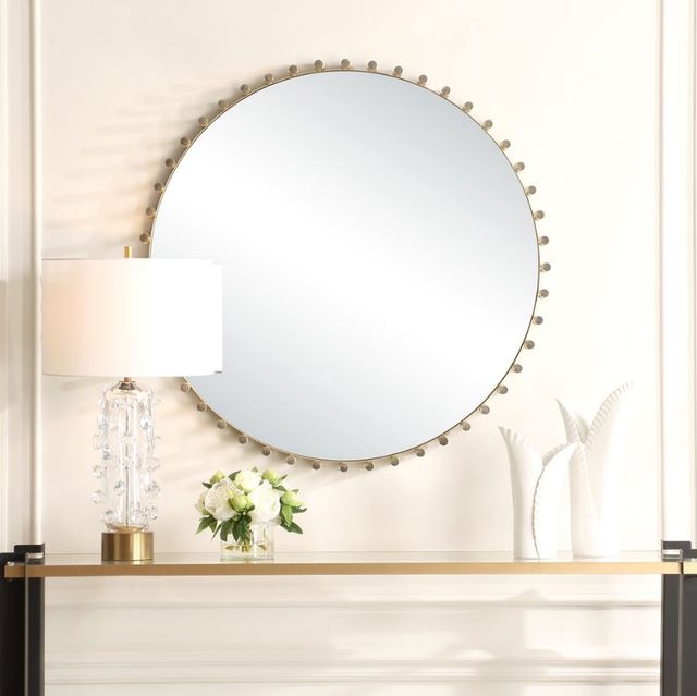 Uttermost® Avelyne Brass Round Mirror-1