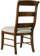 Hooker® Furniture Archivist Aubergine Linen/Pecky Pecan Ladderback Dining Side Chair-2