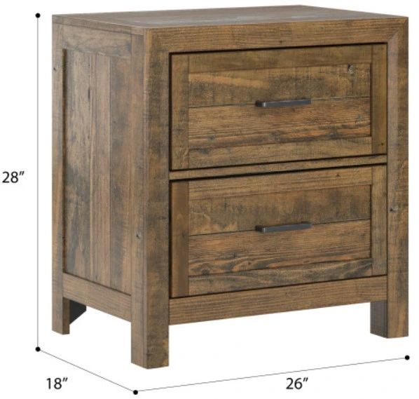 Emerald Home Pine Valley Caramel Brown Nightstand-2