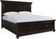 Elements International Slater Black King Platform Storage Bed-0