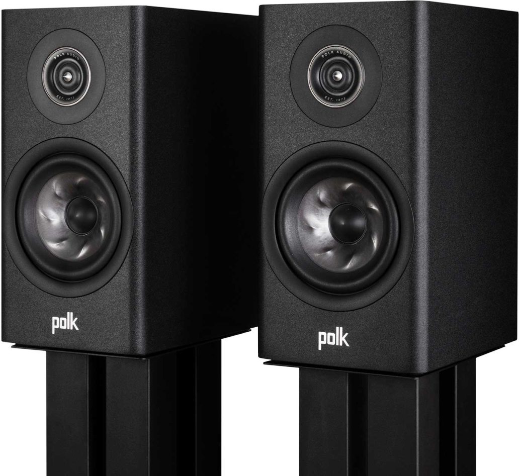 Polk Audio® R100 Black Bookshelf Speakers (Pair) | Primetime Audio