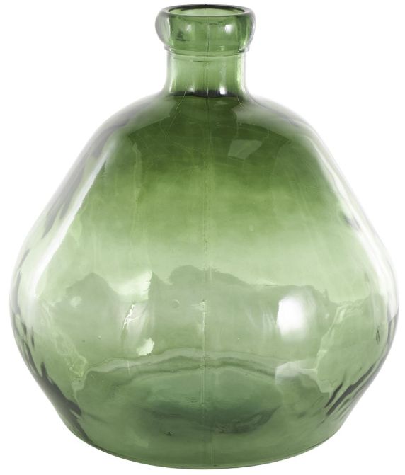 Deco Marche Green Recycled Wide Ombre Spanish Bottle Vase-1