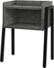 Monarch Specialties Inc. Grey Stone-Look 23"H Black Metal Accent Table-0