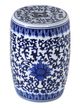A & B Home Blue/White Garden Stool-1