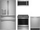 GE Profile™ 4 Piece Stainless Steel Electric Kitchen Package-0