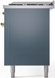 Ilve® Nostalgie II Series 60" Blue Grey Pro Style Dual Fuel Range-3