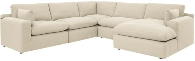 Benchcraft® Elyza 5-Piece Linen Right-Arm Facing Sectional and Chaise-0
