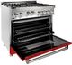 ZLINE 36" Stainless Steel/Red Matte Pro Style Gas Range-2