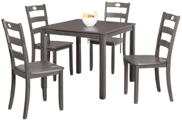 Furniture of America® Lubbock 5-Piece Gray Dining Table Set-0