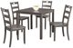 Furniture of America® Lubbock 5-Piece Gray Dining Table Set-0