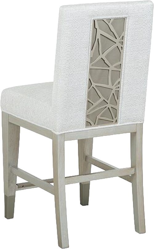 Magnussen Home® Lenox 2-Piece Acacia White/Sand Counter Chair Set with Upholstered Seat and Back-3